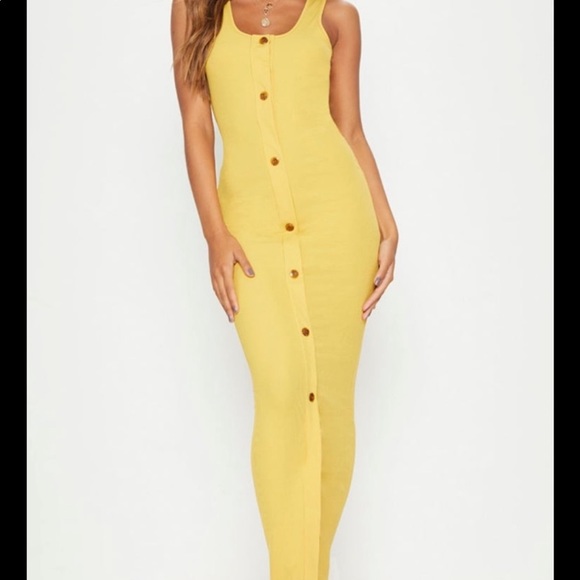 sexy yellow maxi dress